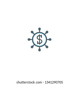 Diagram icon design. Marketing icon line vector illustration design