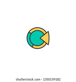 Diagram icon design. Marketing icon vector illustration