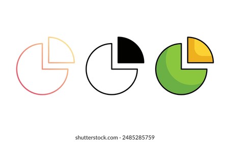 Diagram icon design with white background stock illustration