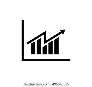 Diagram icon flat. Business icon vector.  Diagram chart design. 