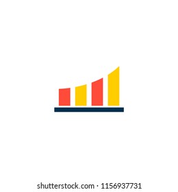 Diagram icon flat element. Vector illustration of diagram icon flat isolated on clean background for your web mobile app logo design.
