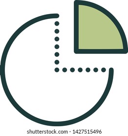 Diagram icon flat style illustration isolated on white background