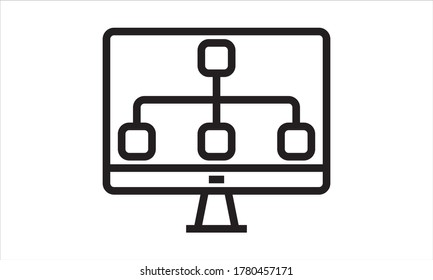diagram  icon flat style vector illustration.