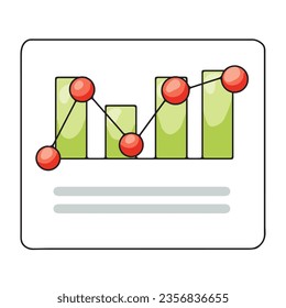 Diagram icon isolated on a white background. Analytical chart icon, hand-drawn style