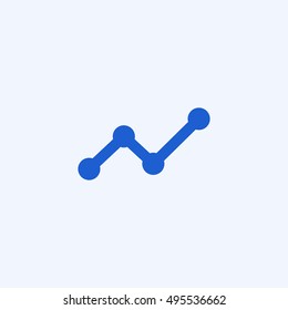 up diagram icon, isolated, white background