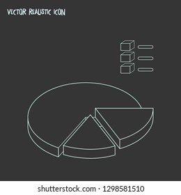 Diagram icon line element. Vector illustration of diagram icon line isolated on clean background for your web mobile app logo design.