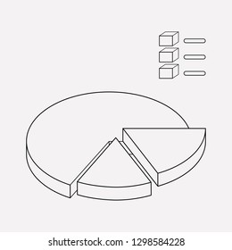 Diagram icon line element. Vector illustration of diagram icon line isolated on clean background for your web mobile app logo design.