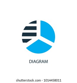 Diagram icon. Logo element illustration. Diagram symbol design from 2 colored collection. Simple Diagram concept. Can be used in web and mobile.