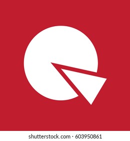 Diagram icon on red background