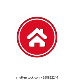 diagram icon, red circle background