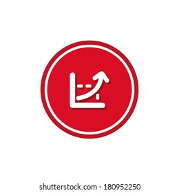 Diagram icon, red circle background