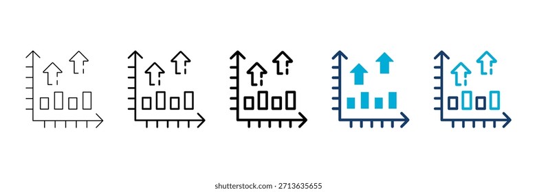 Diagrammsymbolsatz bestehend aus mehreren Stilen, Vektorgrafik