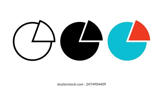 Diagram icon set. flat illustration of vector icon