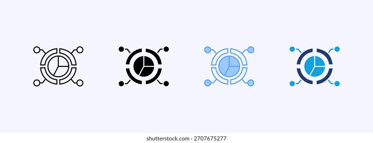 Diagram Icon Set Multiple Style Collection Element For Design