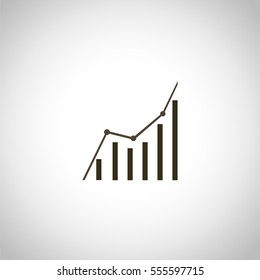 diagram icon. sign design. gray gradient background