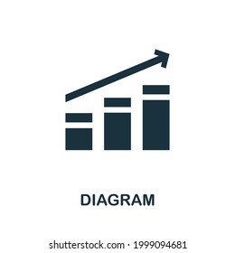 Icono de diagrama. Elemento creativo simple. Icono de diagrama monocromo relleno para plantillas, infografías y banners