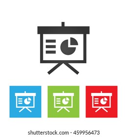 Diagram icon. Simple logo of diagram on white background. Flat vector illustration.