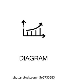 Diagram icon. Single high quality outline symbol for web design or mobile app. Thin line sign for design logo. Black outline pictogram on white background