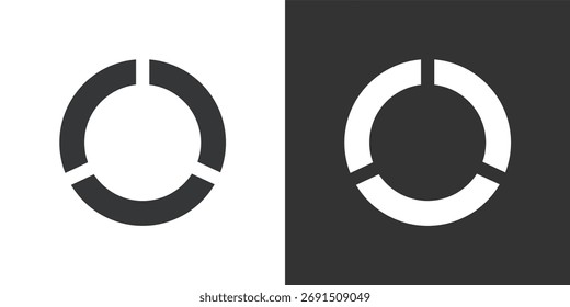 Icono de diagrama. Icono de la serie de glifos sólidos