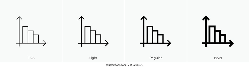 diagram icon. Thin, Light Regular And Bold style design isolated on white background