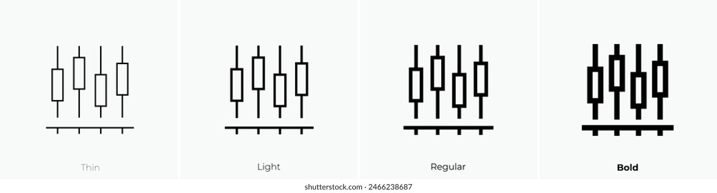 diagram icon. Thin, Light Regular And Bold style design isolated on white background