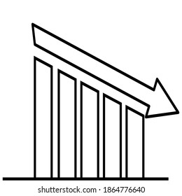 Diagram Icon In Trendy Design Vector 