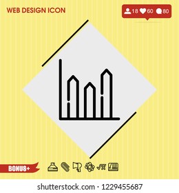 Diagram icon vector