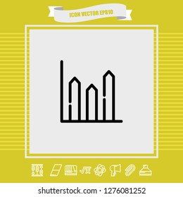 Diagram icon vector