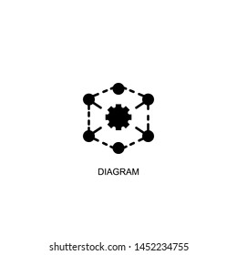 diagram icon vector black design