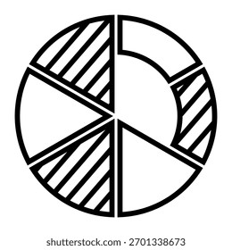 Vector de icono de diagrama. Signo de ilustración de chat. Símbolo de análisis. Logotipo del informe.