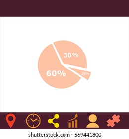 Diagram  icon. Vector design. 