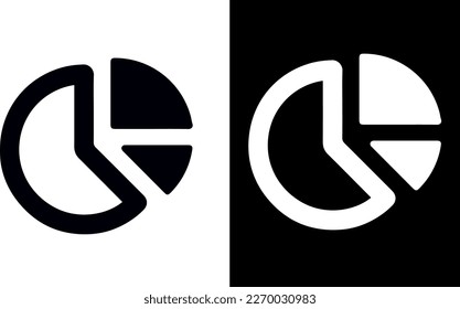 Diagram Icon vector design black and white