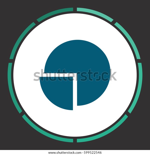Diagram Icon Vector. Flat simple Blue pictogram in\
a circle. Illustration\
symbol