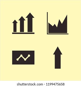 diagram icon. diagram vector icons set graph, statistics, up arrow and growing graph