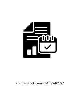 Diagram icon vector illustration. Document with checkmark icon on isolated background. Report sign concept.