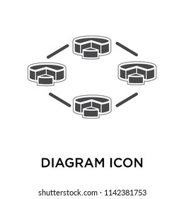 Diagram icon vector isolated on white background for your web and mobile app design, Diagram logo concept