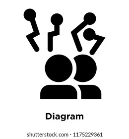 Diagram icon vector isolated on white background, logo concept of Diagram sign on transparent background, filled black symbol