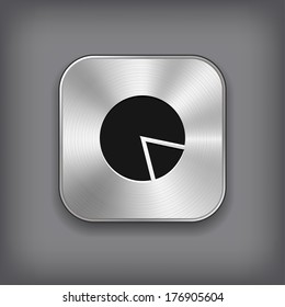 Diagram icon - vector metal app button