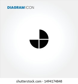 Diagram icon vector on white background