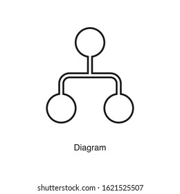 Diagram icon vector on white background. Analytics black icon illustration