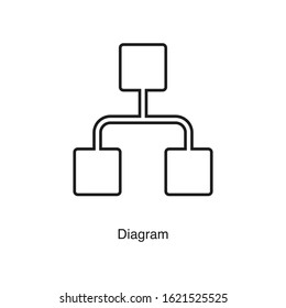Diagram icon vector on white background. Analytics black icon illustration