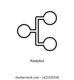 Diagram icon vector on white background. Analytics black icon illustration