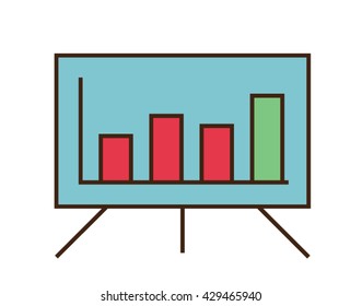Diagram icon. Vector sign of graph isolated on white background