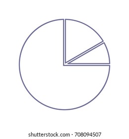 diagram Icon. Vector. Violet linear icon on white background. Isolated.