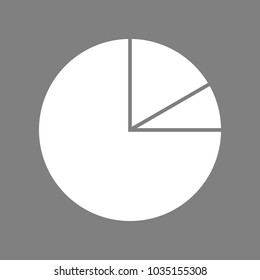 Diagram Icon. Vector. White icon on medium gray background. Isolated.