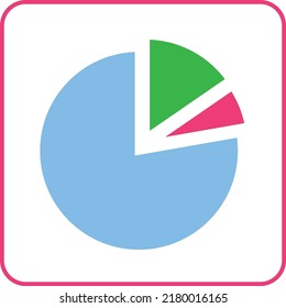 Diagram icon for website and symbol in vector format.