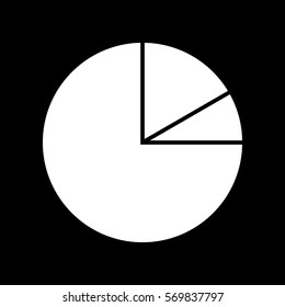 diagram Icon. White icon on black background.