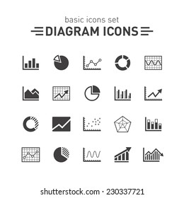 Diagram icons set.