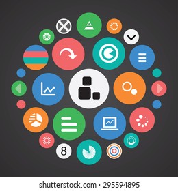 diagram icons universal set for web and mobile