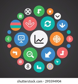 diagram icons universal set for web and mobile